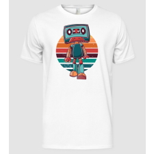 Pólómánia Retro Kazetta Robot - Férfi Alap póló férfi póló