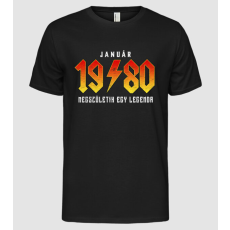 Pólómánia Rock születésnap 1980 JANUÁR - Férfi Alap póló