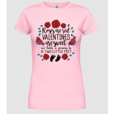 Pólómánia Roses are red - Női Kereknyakú Póló női póló