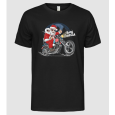 Pólómánia Santa Motor Merry Christmas - Férfi Alap póló