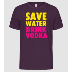 Pólómánia SAVE WATER DRINK VODKA - Férfi Alap póló