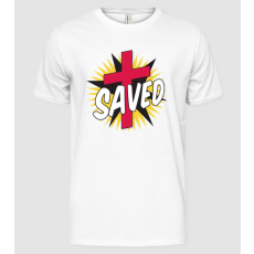 Pólómánia Saved Jézus Kereszt - Férfi Alap póló