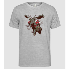 Pólómánia Sötét Mikulás lovag rénszarvason - Férfi Alap póló