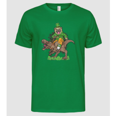 Pólómánia St Patrick Mopsz Dinoszaurusz - Férfi Alap póló