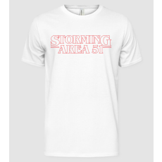 Pólómánia storming area 51 things outline - Férfi Alap póló