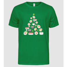 Pólómánia Sushi Karácsonyfa - Férfi Alap póló