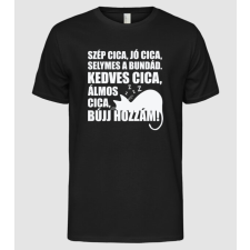 Pólómánia szép cica, jó cica fehér - Férfi Alap póló férfi póló