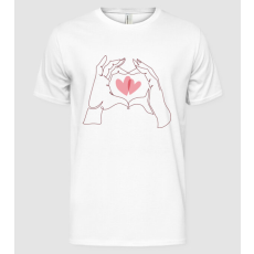 Pólómánia Szerelem Valentin szív - Férfi Alap póló