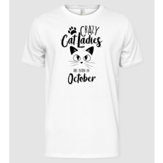 Pólómánia Szülinapos Crazy Cat Ladies OKTÓBER - Férfi Alap póló