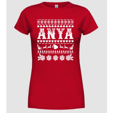 Pólómánia Ugly sweater anya - Női Kereknyakú Póló