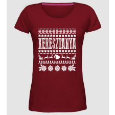 Pólómánia Ugly sweater keresztanya - Női Prémium Kerek Nyakú póló női póló