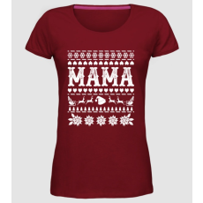Pólómánia Ugly sweater mama - Női Prémium Kerek Nyakú póló