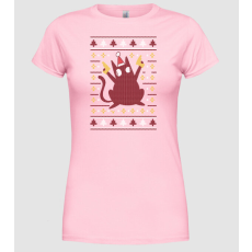 Pólómánia Ugly sweater Pew Pew Madafakas - Női Kerek nyakú Póló