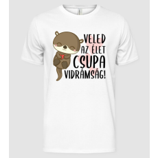 Pólómánia Vidrák lány vidra fekete szöveg - Férfi Alap póló
