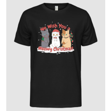 Pólómánia We wish You a Meowy Christmas - Férfi Alap póló
