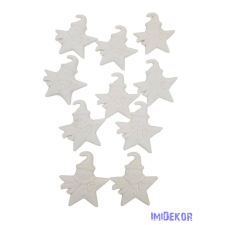  Polyresin csillag hóember*10 dekorációs kellék