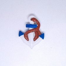  Polyresin horgony, öntapadós. Mérete: 40x52x7 mm dekorációs kellék
