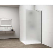 Polysan ESCA CHROME Walk-in zuhanyfal, falra szerelhető, matt üveg, 1500mm kád, zuhanykabin