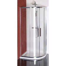 Polysan Lucis Line zuhanykabin 90x80 cm félkör alakú króm fényes/átlátszó üveg DL5215 kád, zuhanykabin