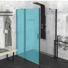 Polysan Zoom Line Black zuhanyfal 90 cm fekete matt üveg/átlátszó üveg ZL3290B