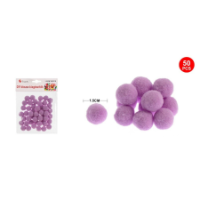  POMPOM LILA 1,5CM 50DB-OS party kellék