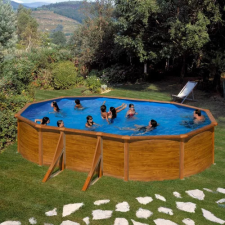 PONTAQUA WOOD 610 x 375 x 120 cm ovális merevfalú medence medence