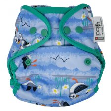 Pop-in patentos pelenkakülső - Lunda Blue Puffin mosható pelenka