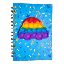  Pop it 3D autós A5-ös napló, vonalas jegyzetfüzet füzet