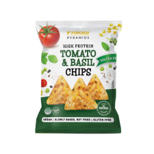 Popcrop - Protein chips paradicsomos-bazsalikom ízzel, 60 g előétel és snack