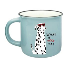 Porcelán bögre 37 cl, Kutyás, What a woof day bögrék, csészék