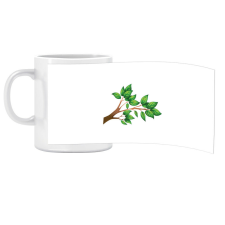  Porcelán bögre Ovis jellel Faág mintával bögrék, csészék