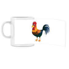 Porcelán bögre Ovis jellel Kakas mintával bögrék, csészék