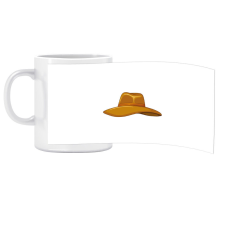  Porcelán bögre Ovis jellel Kalap mintával bögrék, csészék