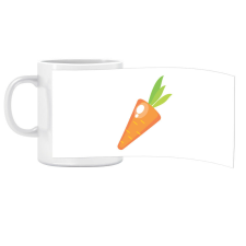  Porcelán bögre Ovis jellel Répa mintával bögrék, csészék