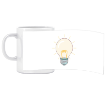  Porcelán bögre Ovis jellel Villanyko¨rte mintával ajándéktárgy