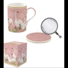  Porcelán bögre szűrővel, tetővel 350ml Dancing Herons bögrék, csészék