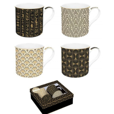  Porcelán bögreszett 4 db-os, 300ml, dobozban, Atmosphere, Egyptology konyhai eszköz
