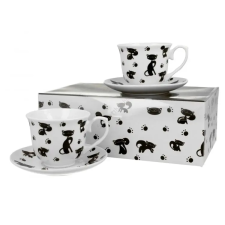  Porcelán csésze szett - 250ml - Koty Czarne bögrék, csészék