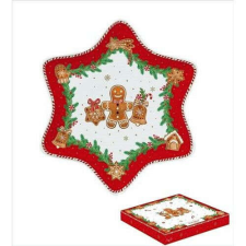  Porcelán csillagtálca 22,5cm, dobozban, Fancy Gingerbread konyhai eszköz