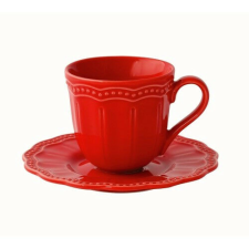 Porcelán eszpresszócsésze+alj 110ml, Elite red bögrék, csészék