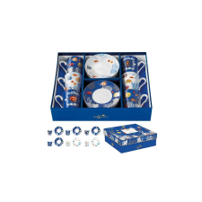  Porcelán eszpresszócsésze+alj 6 személyes 100ml dobozban,Aquarium, Coffee Mania bögrék, csészék