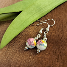  Porcelán fülbevaló /767/ fülbevaló