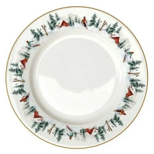  Porcelán lapostányér 26,5cm, Chalet tányér és evőeszköz