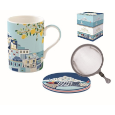 Porcelán szűrősbögre tetővel, 350ml, dobozban, Sea Dreams, Atmosphere bögrék, csészék