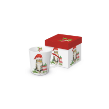 Porcelánbögre 0,35l, dobozban, Christmas Kitty bögrék, csészék