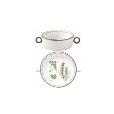 Porcelántál füllel 12cm,Herbarium konyhai eszköz