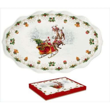  Porcelántálca ovál,40x25,5cm, dobozban, Nostalgic Christmas konyhai eszköz