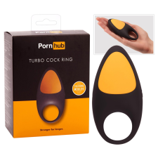  Pornhub Turbo Cock - akkus péniszgyűrű (fekete-narancs) péniszgyűrű