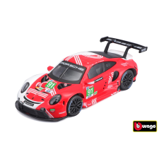 Porsche 911 RSR versenymodell díszdobozban autópálya és játékautó