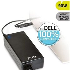 Port CONNECT DELL 100% laptoptöltő adapter, 19 V, 4,74 A, 90 W, 2x DELL csatlakozó kábel és adapter